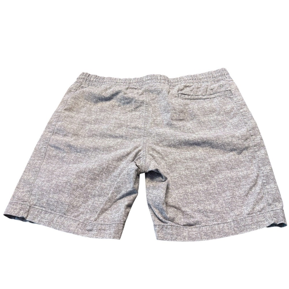 Calvin Klein Mens Gray Heavy Cotton Drawstring Elastic Waist Shorts Pockets Sz L
